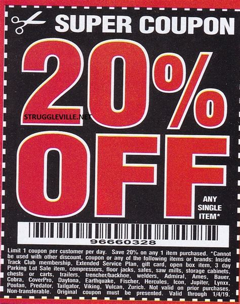 Does harbor freight still use 20 off coupons - Does Harbor Freight still have 20% off coupons? Not anymore, at least not in the traditional sense. However, you can find coupons in the 'Deals' section on Harbor Freight's website.